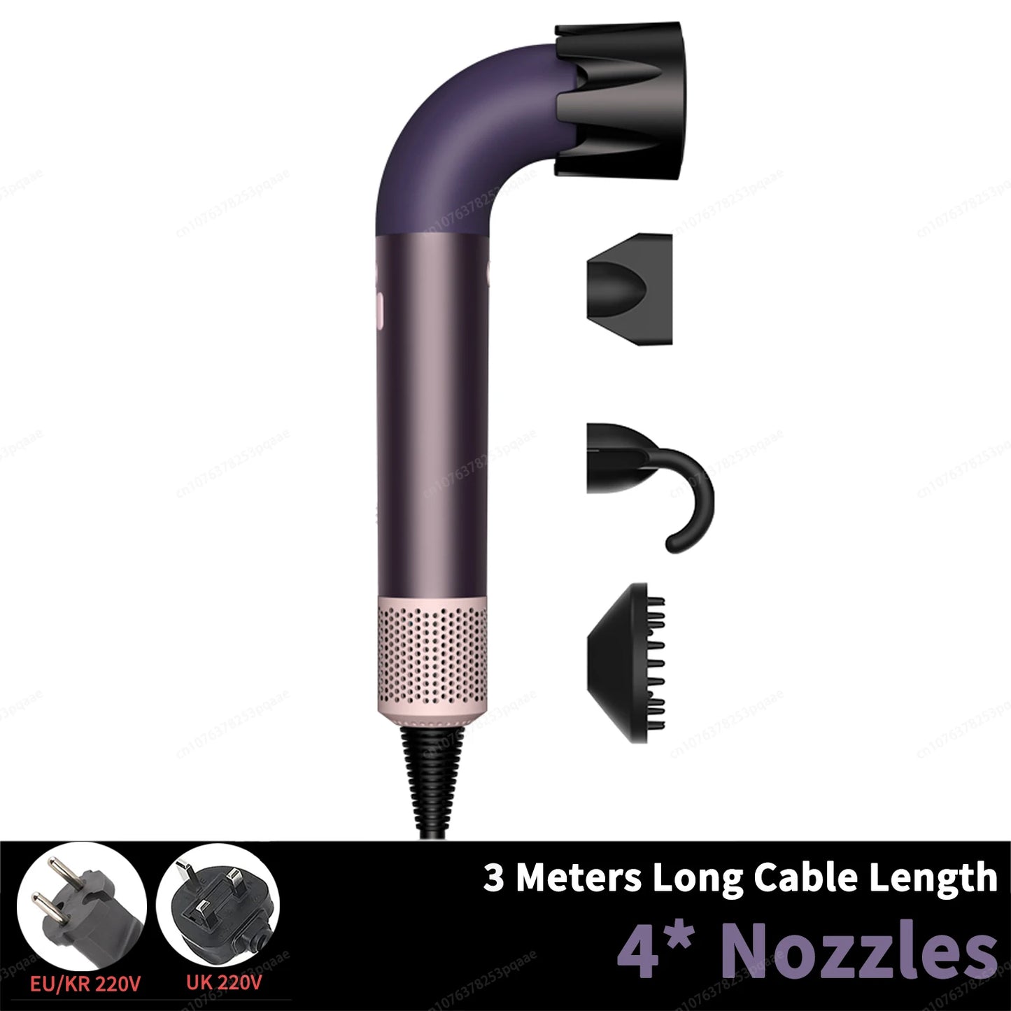 1400 Watt Super 200 Million Anion Blow Dryer Mini Portable Hair Dryer With Diffuser Nozzles Ions Hair Care Dryer Cold/Hot Wind