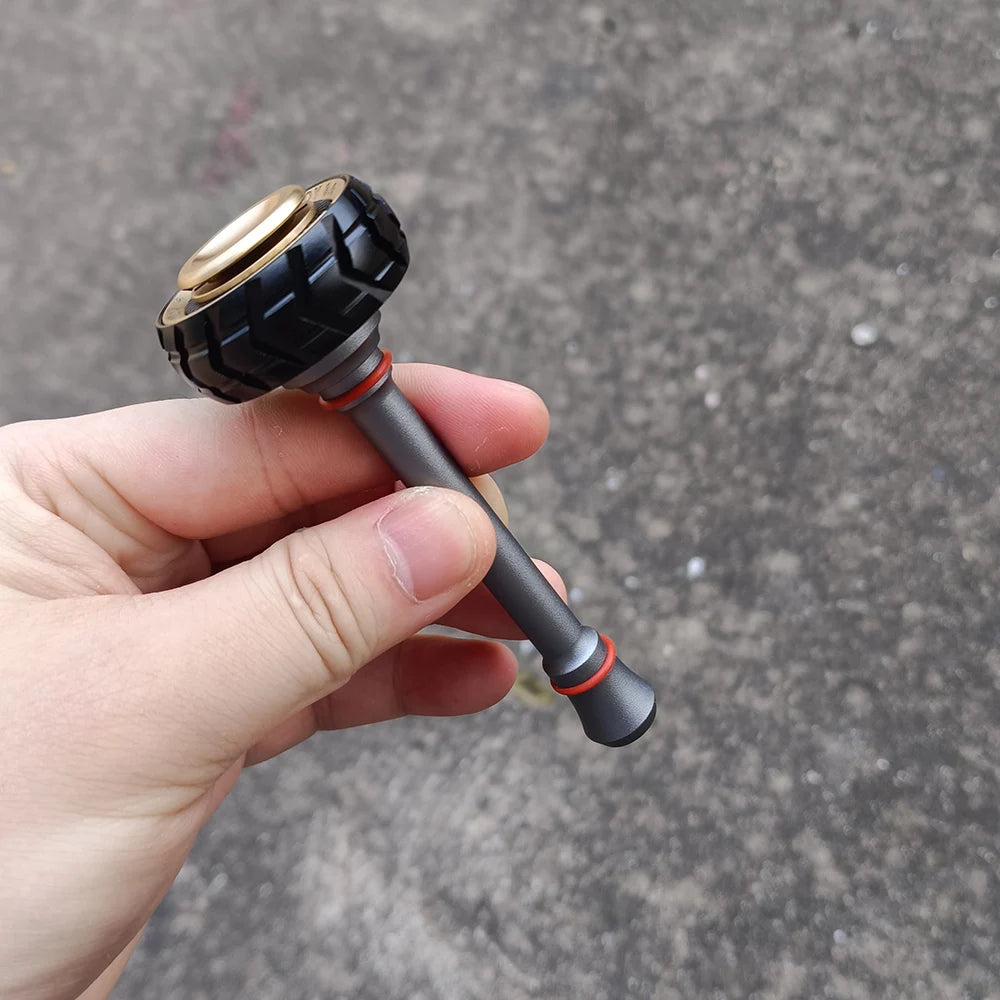 EDC Fidget Spinner Wand, Ratchet Windmill Spinning Top, Adult Stress Relief Toy, Magnetic Metal
