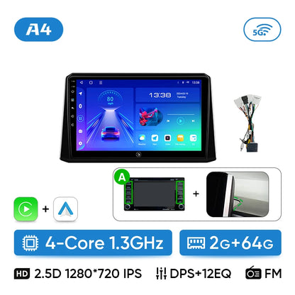 Ainavi Car Multimedia For Toyota Corolla 2019-2026 E210 Wireless Carplay Android Auto 4G Car Radio DSP Stereo IPS Screen 2 Din