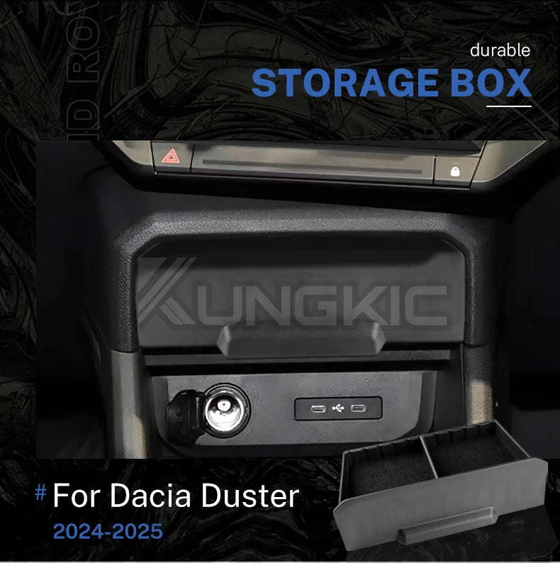 Car Central Storage Box For Dacia Duster 3 2024 2025 2026 Central Control Container Auto Dacia Duster 3 2025 Accessories