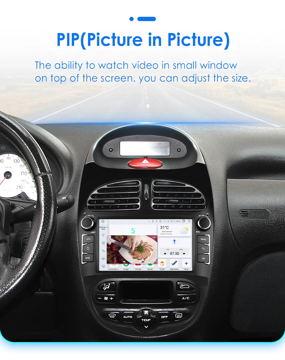 Android 14 Car radio for PEUGEOT 206 206CC 206SW 2000-2005 2006 2007 2008 Multimedia player GPS navi Video 7862 2din Autoradio
