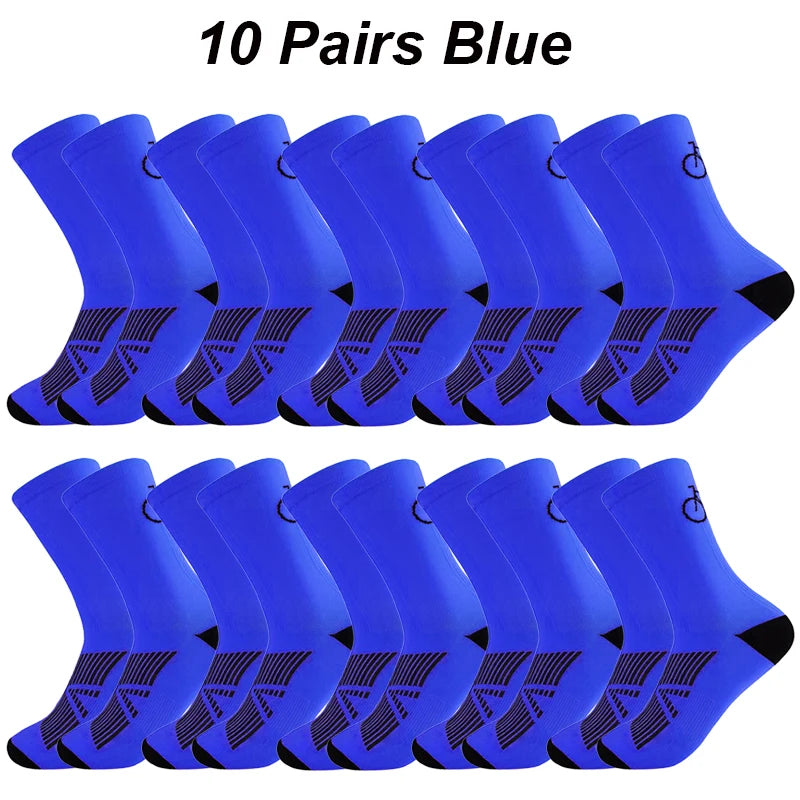 10 Pais High Quality Profession Team Men Women Cycling Socks Bike Socks Breathable Bicycle Socks Outdoor Sportswear Racing Socks
