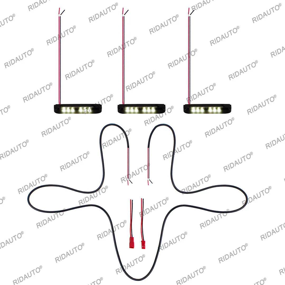 For Aftermarket Raptor Grille 3Pcs Amber White LED Light Pickup Grille Light DIY LED Light Fit For FORD RANGER RAPTOR 2023-2025+