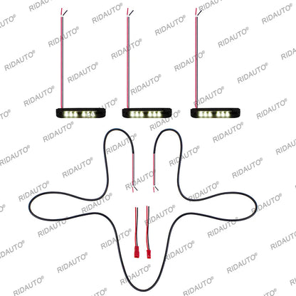For Aftermarket Raptor Grille 3Pcs Amber White LED Light Pickup Grille Light DIY LED Light Fit For FORD RANGER RAPTOR 2023-2025+