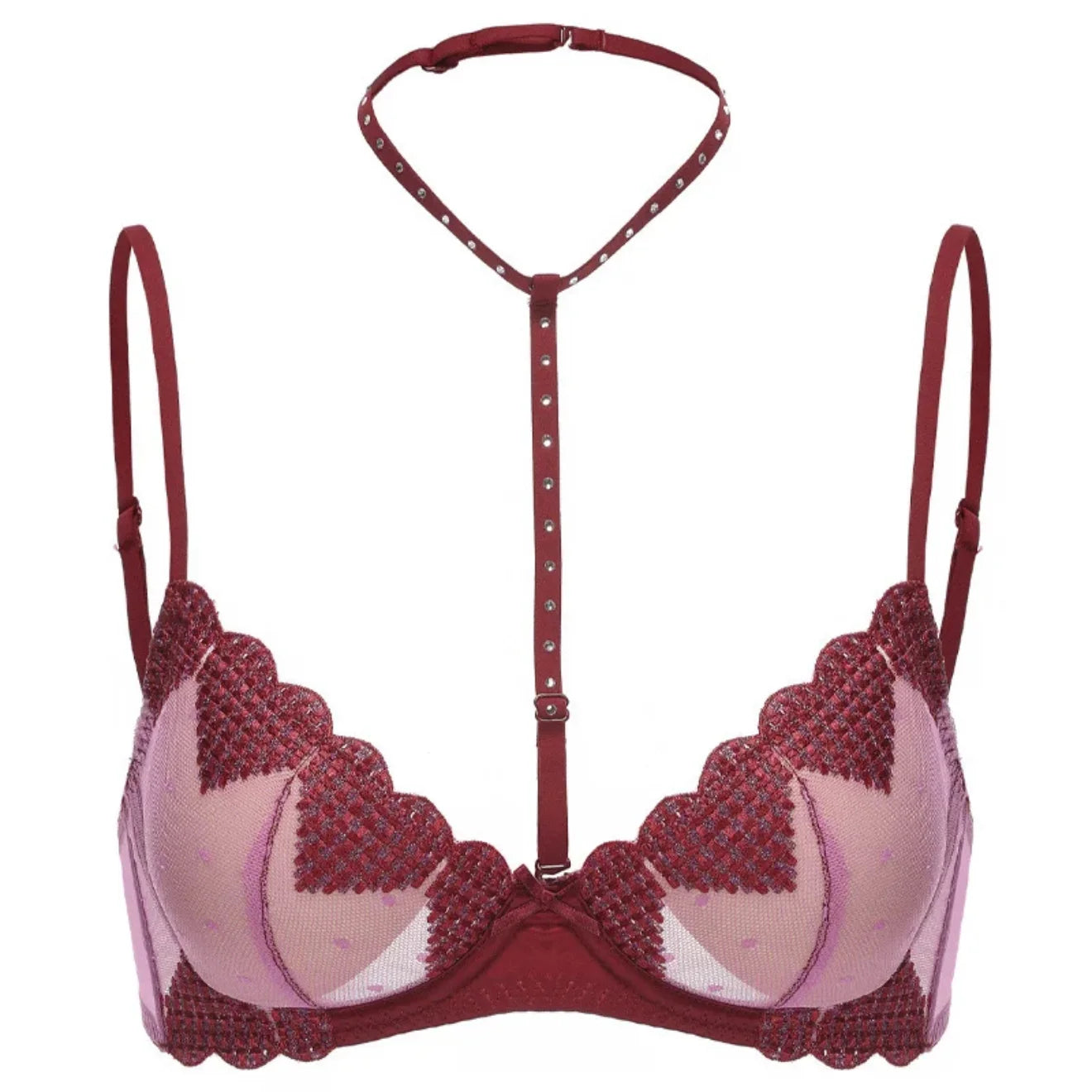 French-style Heart Embroidery Lingerie Set for Petite Women Soft Steel Cups Romantic Bra Set Hot Sale Comfortable  S-XL Hot Sale