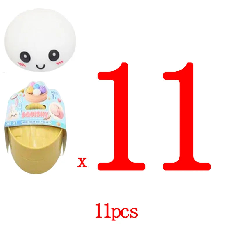 In stock hot sales 6 Cm Giant Dumpling 4 Inch Dumpling Stress Bun Anxiety Soft Decompression Dough For Adults Skateboard