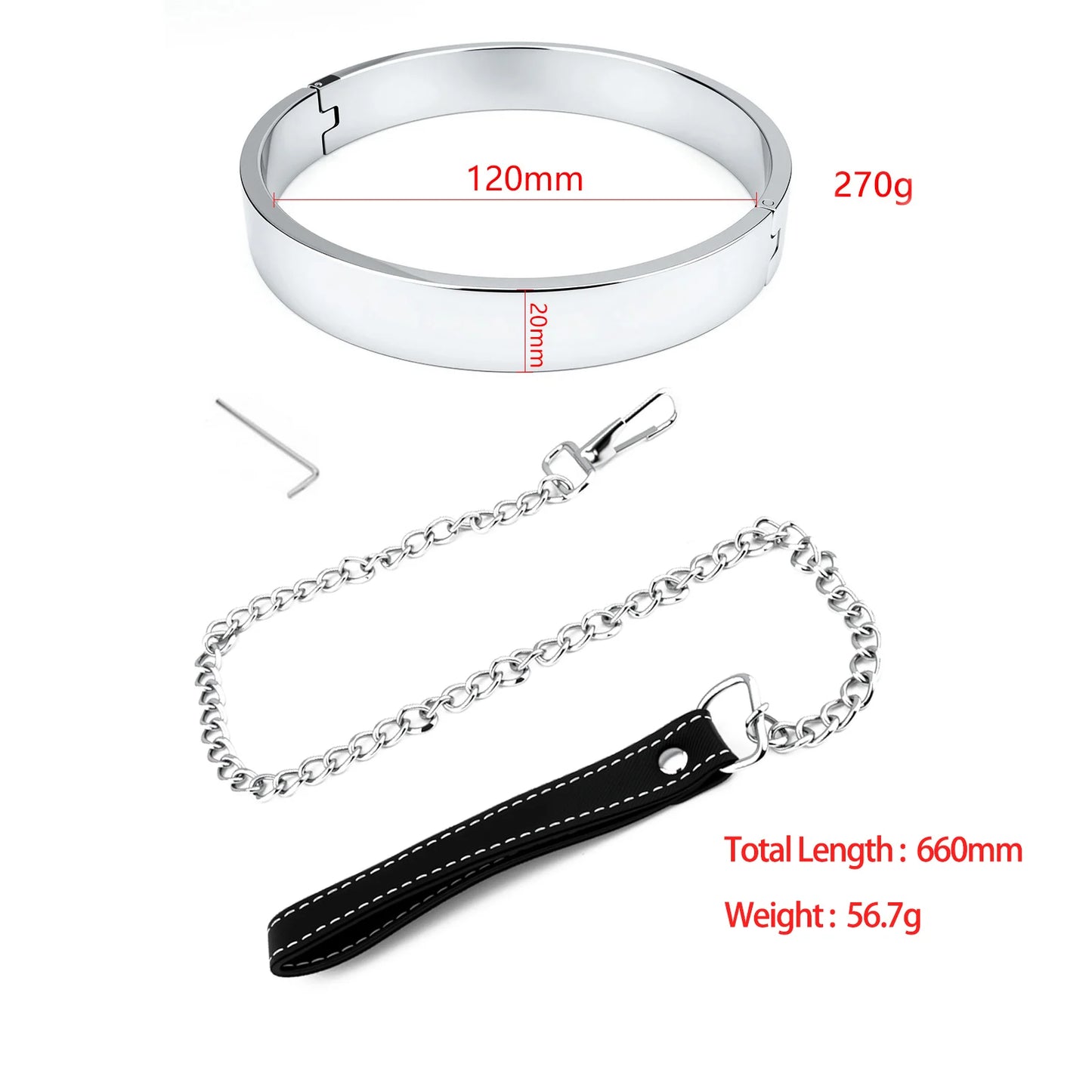 BDSM Collar Metal Bondage Collar Slave, 2 Size Neck Coller Sex Slave Role Play Necklace For Women Restraint BDSM Bondage Toys