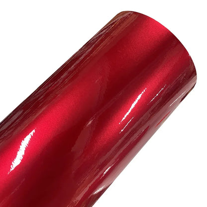 Premium Candy Metallic Gloss Metal Red Vinyl Wrap Adhesive Film Decal Car Wrapping Foil with Air Release Bubble