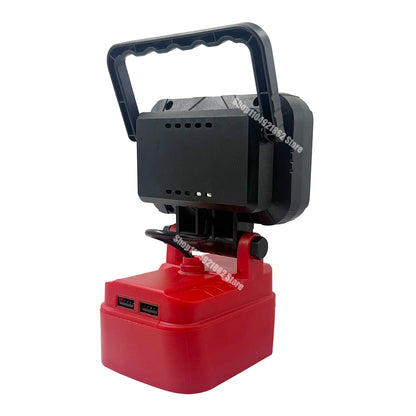 Power Tool Parts for Makita for Milwaukee for Dewalt 18V Lithium Battery LED Work Lights Lamp Hand Lantern Spotlight USB Charger