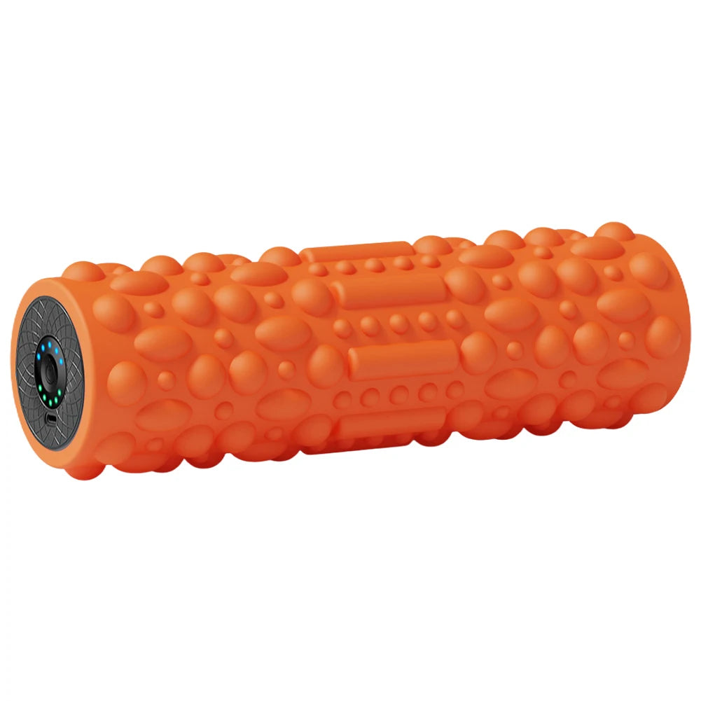 Electric Vibrating Foam Roller Massage Column Rechargeable Exercise Roller 5 Modes Muscle Roller for Bodybuilding