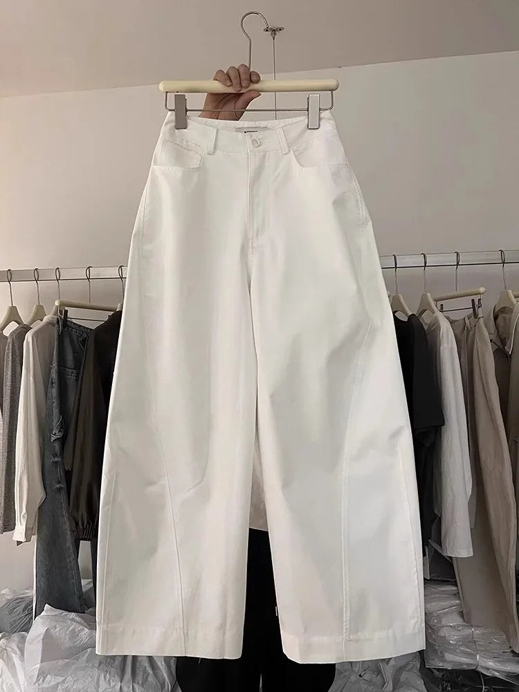 Korean Style Casual Pants Women's Summer New Large Size Fat MM Loose Hip Covering Slimming Wide Leg Long Pants