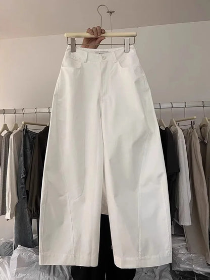 Korean Style Casual Pants Women's Summer New Large Size Fat MM Loose Hip Covering Slimming Wide Leg Long Pants
