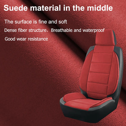 NEW Car Seat Covers Suede and Leather Stitching Seat Covers Universal Size Fit for Car SUV Truck Vans Accessories Interior