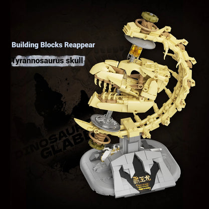 JAKI F5-I0003 Space Exploration Dinosaur Globe Building Blocks DIY Model Desktop Decor Adult Collectible Gift Birthday Holiday