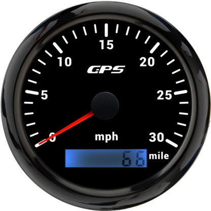 ELING Car Motorcycle Trucks Boats 85mm GPS Speedometer 30K 0-120KM/H 0-80M 200M Speed Gauge with 7 Colors Backlight 12V 24V