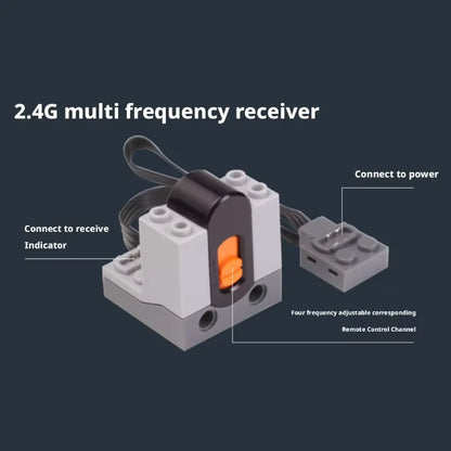 MOC Train Motor Building Block Motor Power Unit Motor Speed Control Remote Receiver Battery Box Series Assembly Components Serie