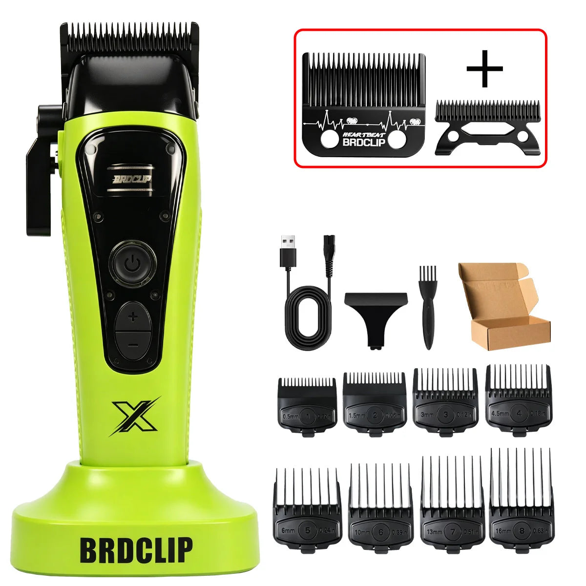BRDCLIP BRD R1 Professional Hair Clipper Brushless Motor DLC Blade 4500mAh 240Mins Cordless Barber Trimmer for Men Home Salon