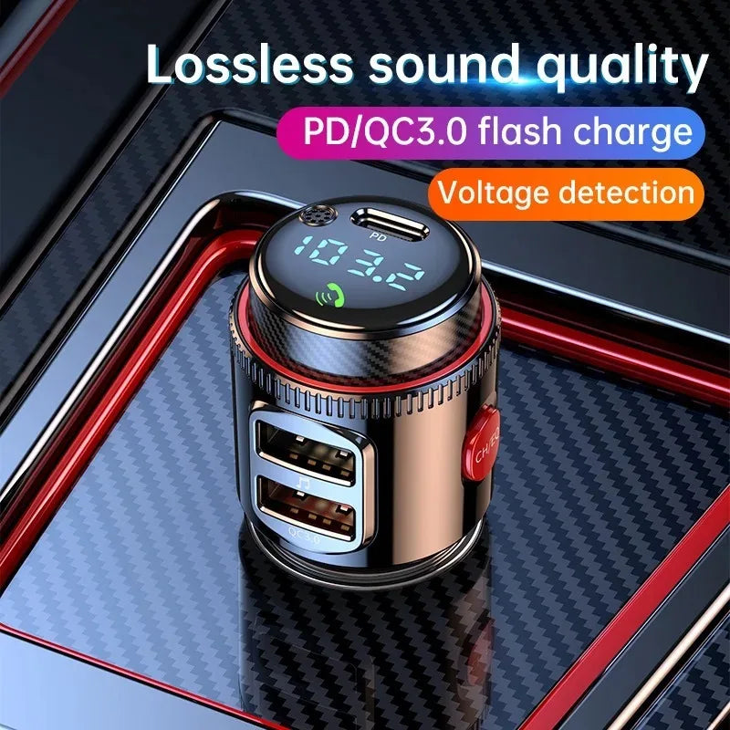 2 Pcs VR Robot Bluetooth Car MP3 Player FM Transmitter Wireless Handsfree U Disk Play USB Fast Charge Adapter PD30W QC3.0