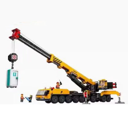 Urban engineering vehicle series mobile construction crane crane building block MOC60409 assembly brick toy children's gift
