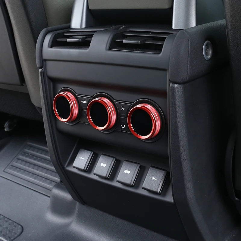cheya Car central control air conditioner volume knob decorative cover For Land Rover Defender 110 2020+ Aluminum accessories