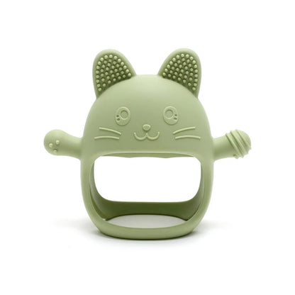 Anti-drop Wristband Baby Teether Silicone Bear Moon Star Teething Toy Non-slip Handheld Teether for Newborn Babies