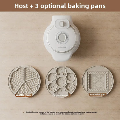 220V mollyestelle Electric Breakfast Maker for Egg Waffle Sandwich Pancake with Timer