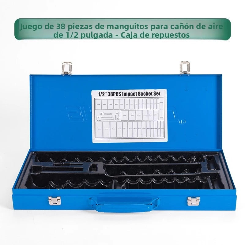 38pcs 1/2 Drive Heavy Duty Hex Socket Set, Long Sockets  Garage Maintenance