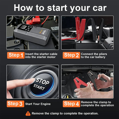 2000A 180Psi Car Emergency Multifunction 12v Battery Booster Tire Inflator Super Compressor Jump Starter Power Bank Air Pump