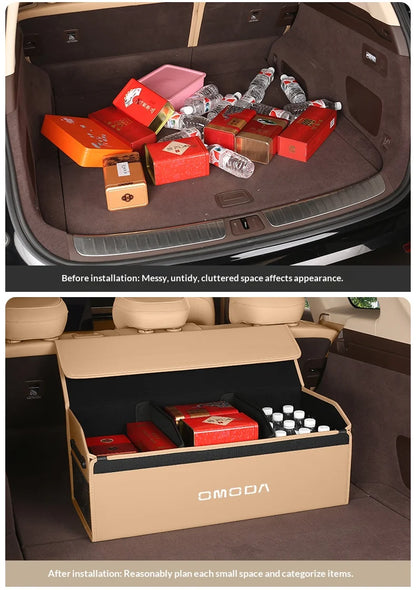 Suitable for Omoda s5 fx 9 EV PHEV C5 E5 C9 7 8plus car trunk storage box folding storage box large capacity storage box