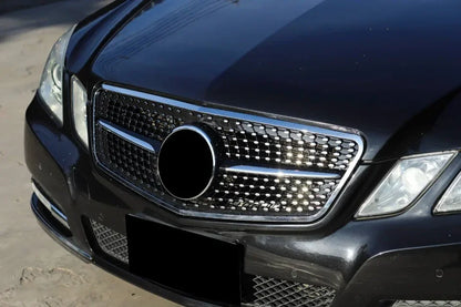 XVIP Chrome Black Diamonds Style Front Racing Grille For Mercedes Benz E-Class W212 E250 E300 E350 E500 2010-2013 Bumper Grilles