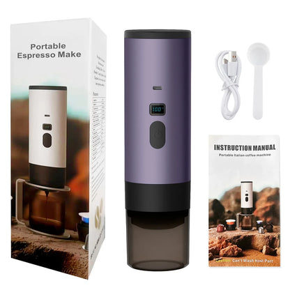 UURMI Portable Coffee Machine Wireless 3-in-1 for Ground Nespresso DolceGusto Capsule 15Bar 7800mAh Digital Display