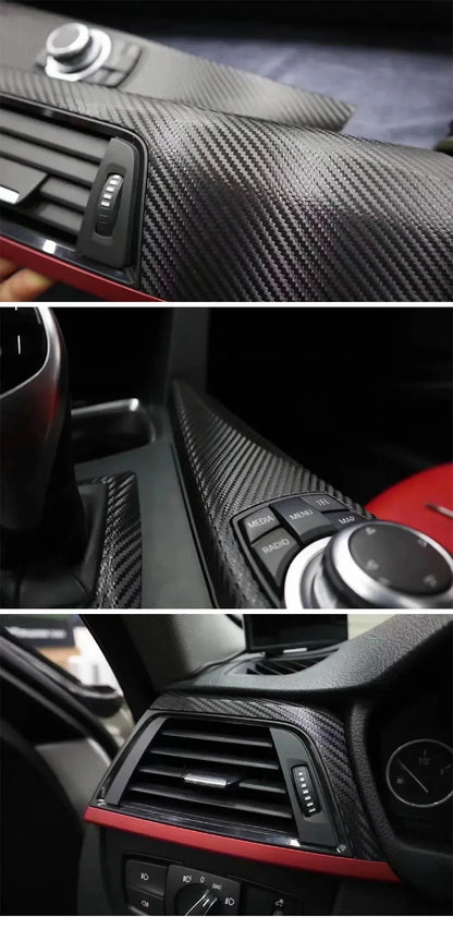 Car Stickers Black Carbon Fiber Vinyl Wrap Film 150*50cm Gloss Carbon Fiber Motorcycle Wrap Waterproof Film for Cars Accessories