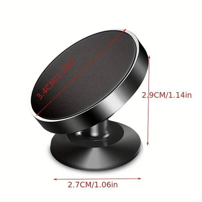 Magnetic Phone Holder for Car, Magnetic Car Mount for Cell Phone, 360° Rotation Universal Car Holder Fits All Smartphones