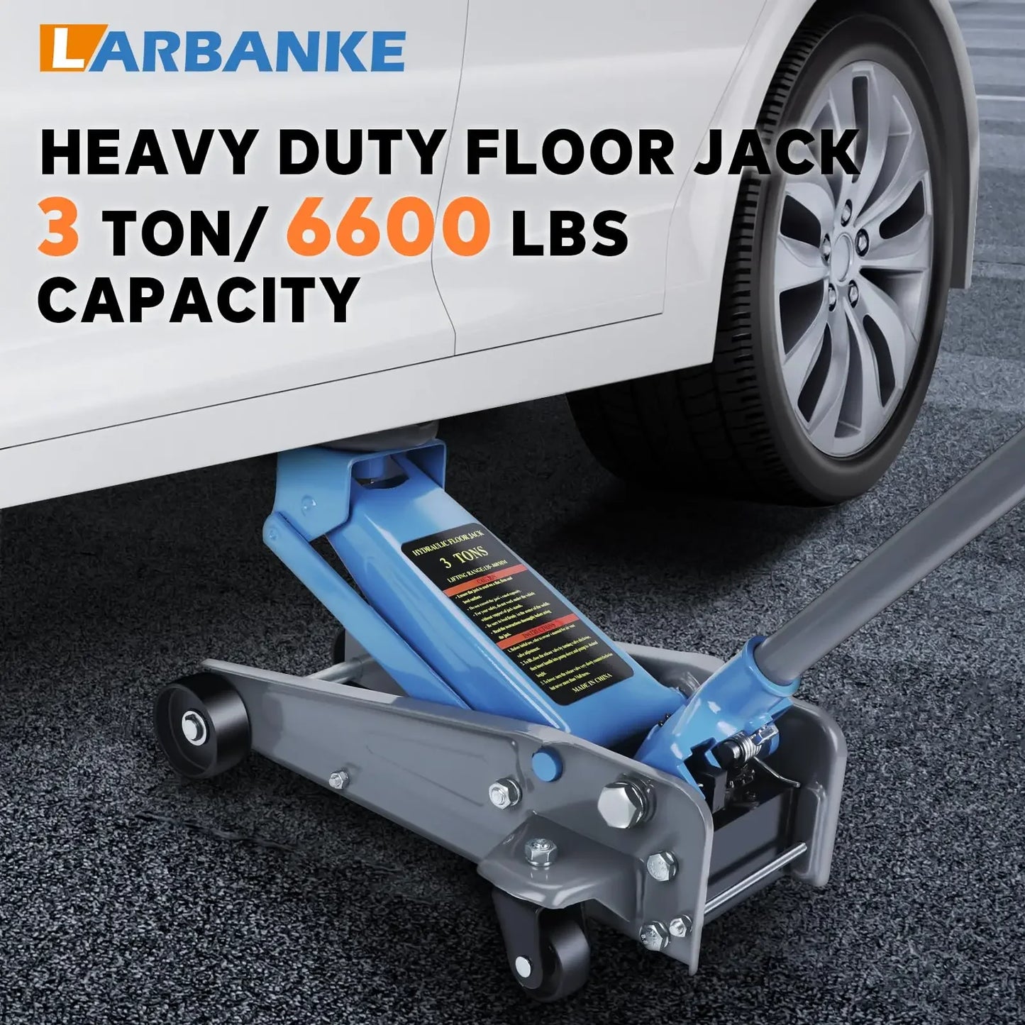 AIRAJ 2-3 Ton Jack Made of Durable Aluminium Steel with Wheels for Secure Lifting Hydraulic Jack with A Range of 5.31" to 18.11"