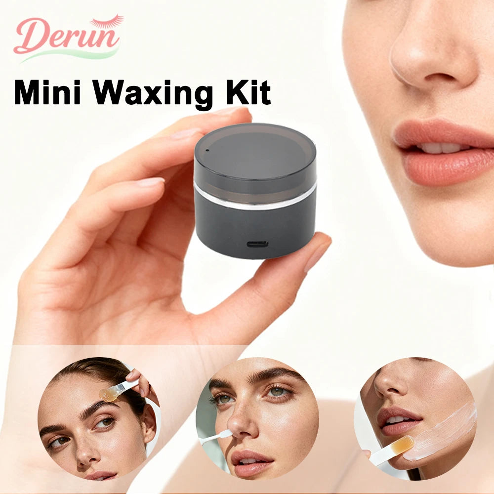 USB Mini Wax Heating Machine Wax Heater Kit  Melting Warmer Pot for Lips Eyebrow Nose Ear  Hair Remova For Men and Women