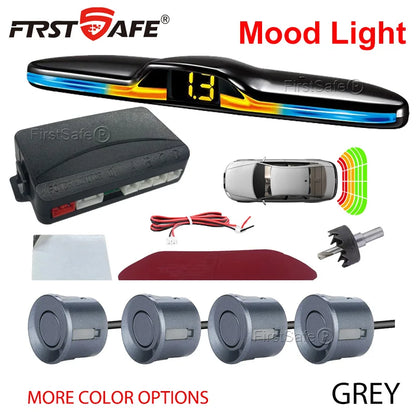 FirstSafe Factory New Mood Light LED Parking Sensor System Reversing Radars System Backlight Parktronic