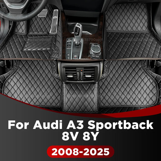 For Audi A3 Sportback 8V 8Y All models 2008-2025 Custom Car Floor Mats  Automobile Carpet Cover Interior Accessories 2024 2023