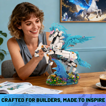 70015 Mechanical Pegasus Building Blocks DIY Model Light-up Desktop Decor Adult Collectible Gift Birthday Holiday 1878PCS