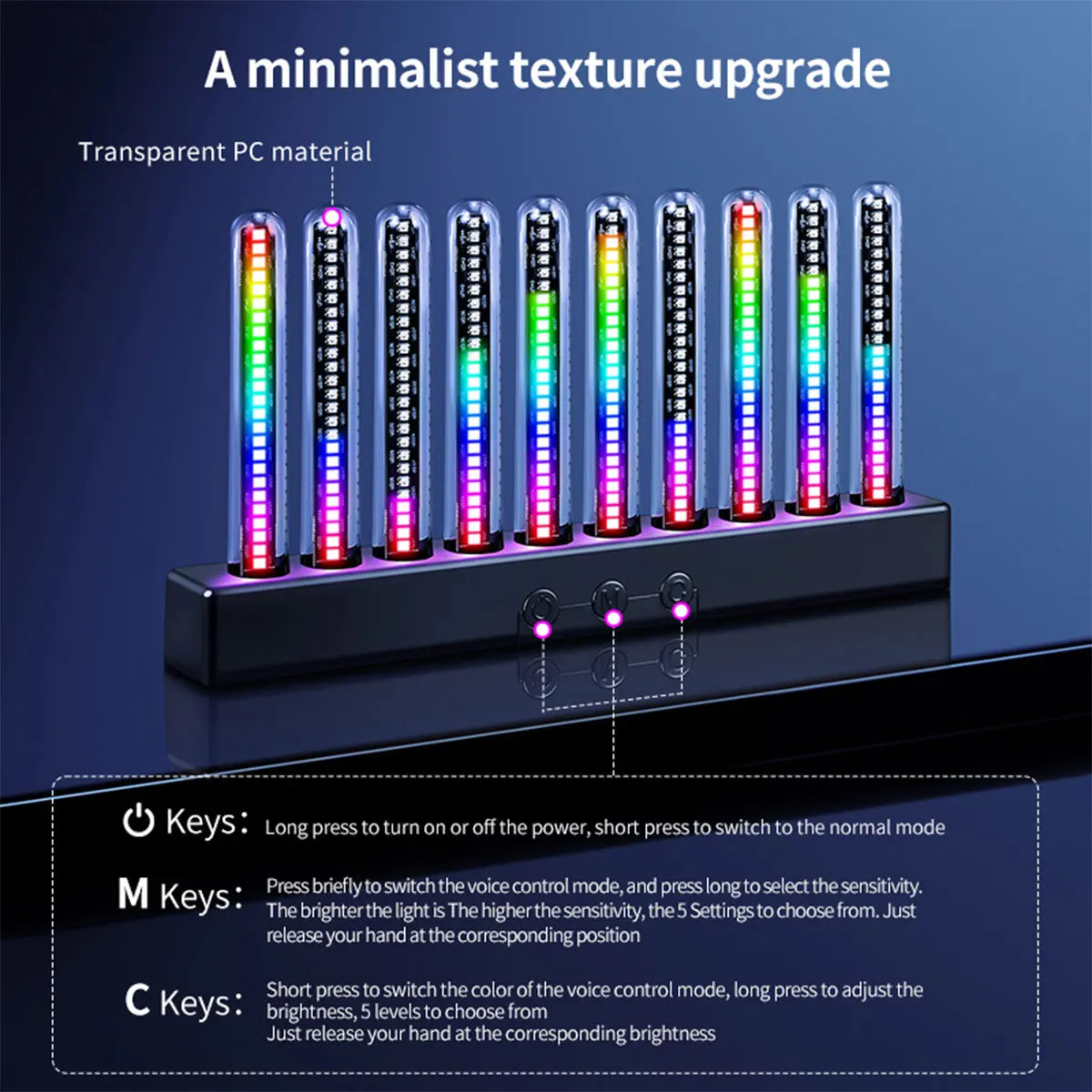 Car RGB Pickup Light Dynamic Gradient Sound Control Light Universal Air Vent Dashboard Car Interior Ornament Auto Interior Light