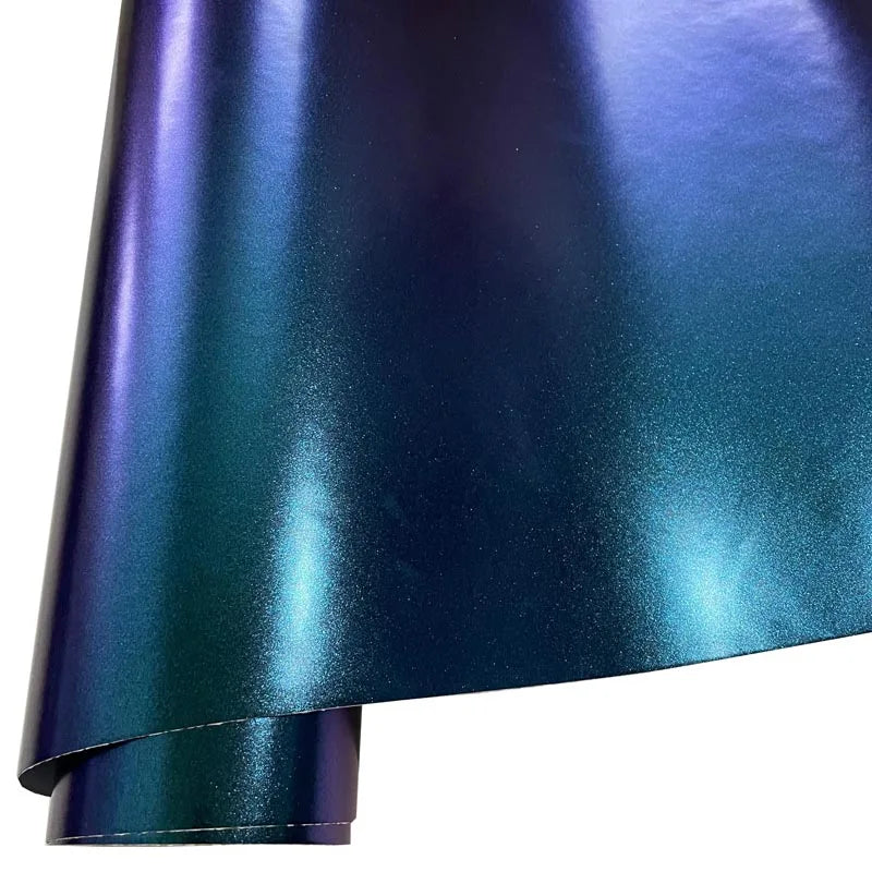 Sparkle Metallic Chameleon Vinyl Wrap Film Roll Purple to Blue Adhesive Decal Vehicle Car Wrapping