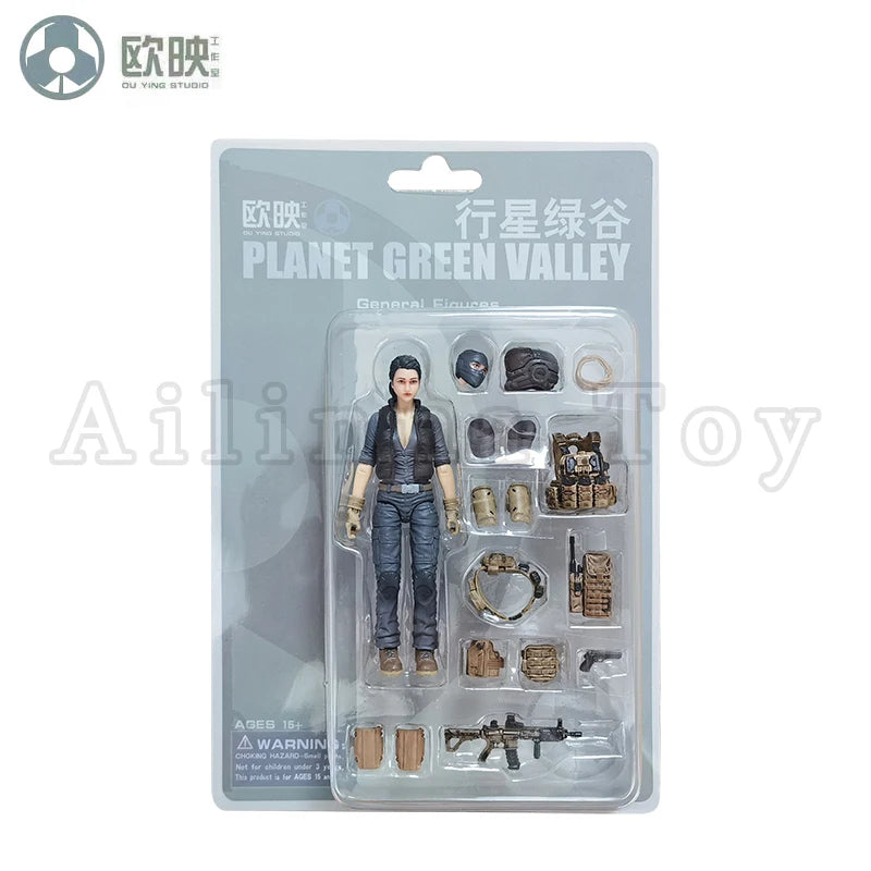 Ou Ying Studio 1/18 Planet Green Valley PGV 3.75inch Action Figure Girls War EFSA Female Figures Anime Model