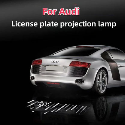 74*34mm License plate projection lamp LED decorative lights atmosphere lights For Audi A3 A4 A5 A6 A7 A8 S3 S4 S5 S6 S7 Q3 Q5 Q7
