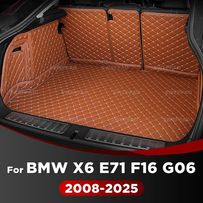 For BMW X6 E71 2008-2014 F16 2015-2019 G06 2020-2025 Auto Full Coverage Trunk Mat Car Cargo Liner Interior Accessories