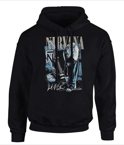 Classic Rock Band Nirvana Kurt Cobain Graphic Print Hoodie Men Women Loose Oversize Sweatshirt Streetwear Harajuku Wind Pullover