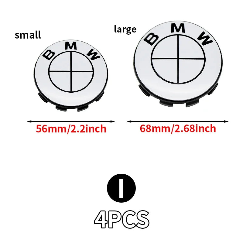 4Pcs/Set 56MM/68MM wheel hub center cap For BMW M X1F48 F13 G16 F33 E24 G23 G30 E70 F91 E92 F11 G80 X6E71 E86 F10 G60 G22 E46
