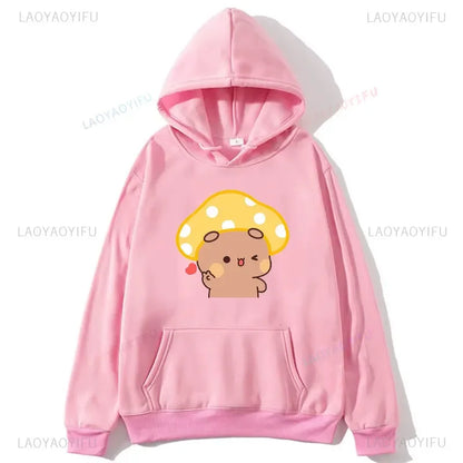Couple Hoodies Bubu Dudu hoodie Sweatshirt Cartoon Kawaii Print Pullover Harajuku Men Women Sudaderas warm fleece hooded