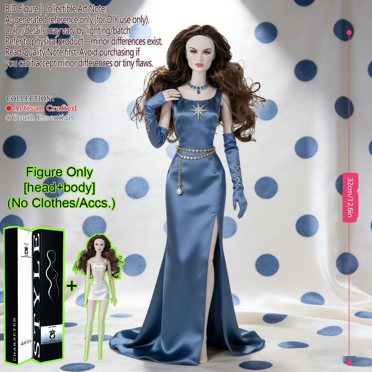 BJD MJD 1/6 Realistic Supermodel Doll 12.6 Inch Ball Jointed Articulated Posable Collectible NoClothes