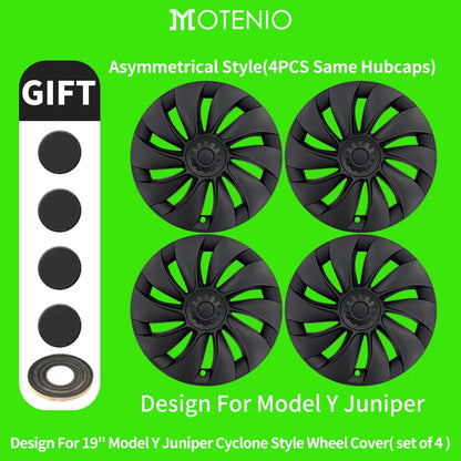 4PCS for Tesla Model Y 2025-2026 Juniper 19 Inch Smooth Style Hubcap Hub Cap Full Rim Cover Replacement Wheel Cap Accessories