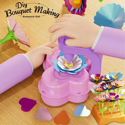DIY Bouquet Making Fabric Flower Toys, Flower Make Bouquets Toy for Girls Educational Making Craft Kit Kids Gifts