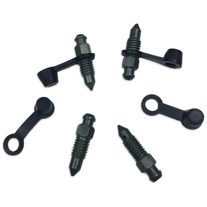 10Pcs 8mm Car Brake Pump Dust Cap Oil Drain Screw Cap Brake Caliper Bleed Nipple Black Screw Dust Caps Cover Rubber Motorcycle